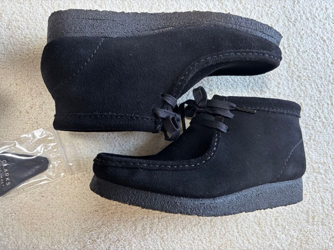 クラークス ワラビーブーツ ブラック スエード UK5.5 24.5cm