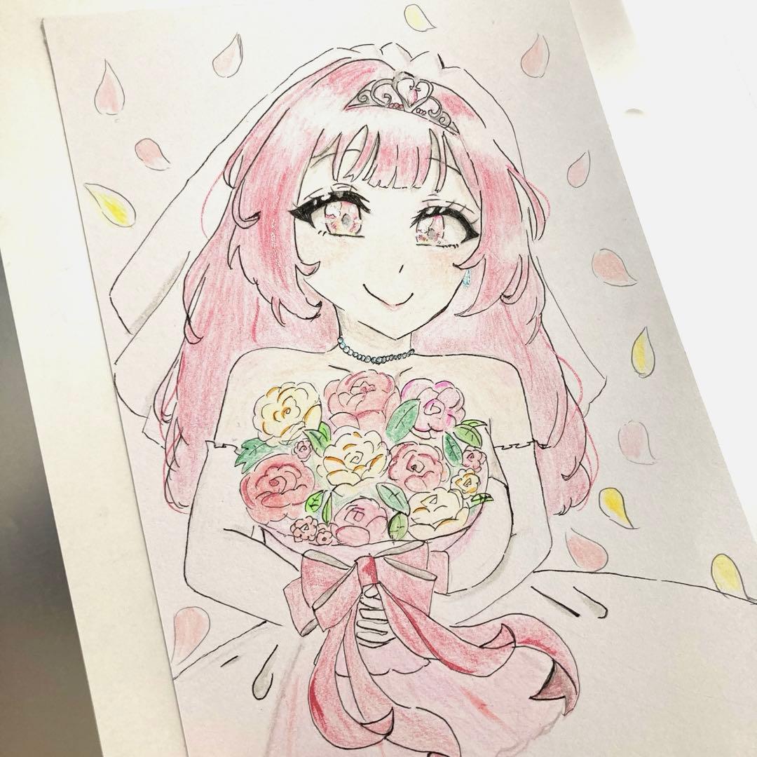 イラスト オリジナル 絵 アナログ 手描きイラスト 手書き - メルカリ