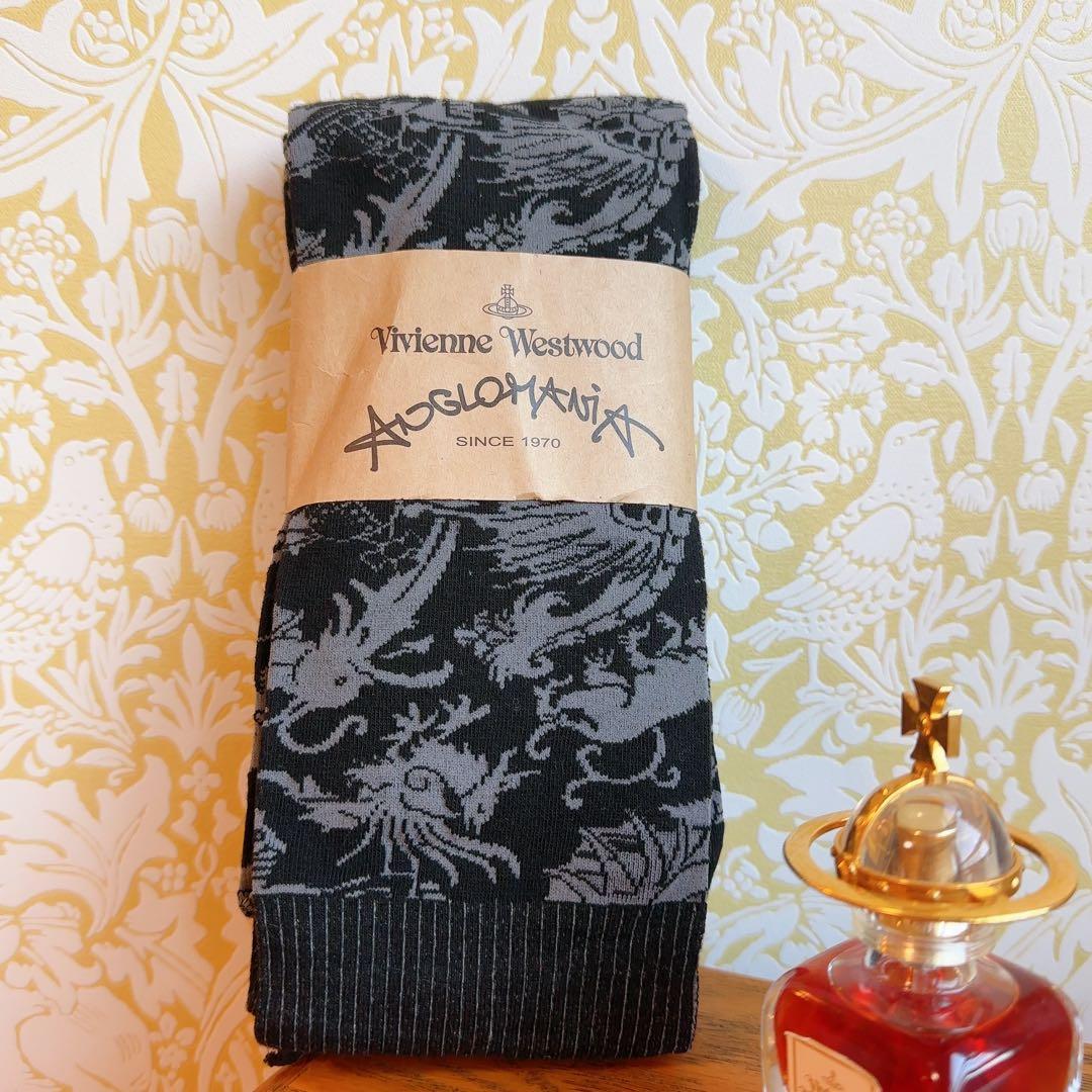 日本製希少廃盤　ヴィヴィアンウエストウッド　アングロマニア　タイツ　空想の生き物 レディ 22.5~24.5cm ストライプタイダイ ヴィヴィアン 靴下霆