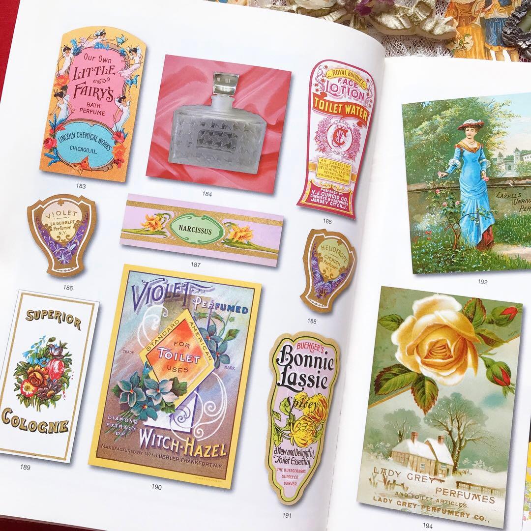 アンティーク香水ラベル素材集 ヴィクトリアン洋書 少女 天使