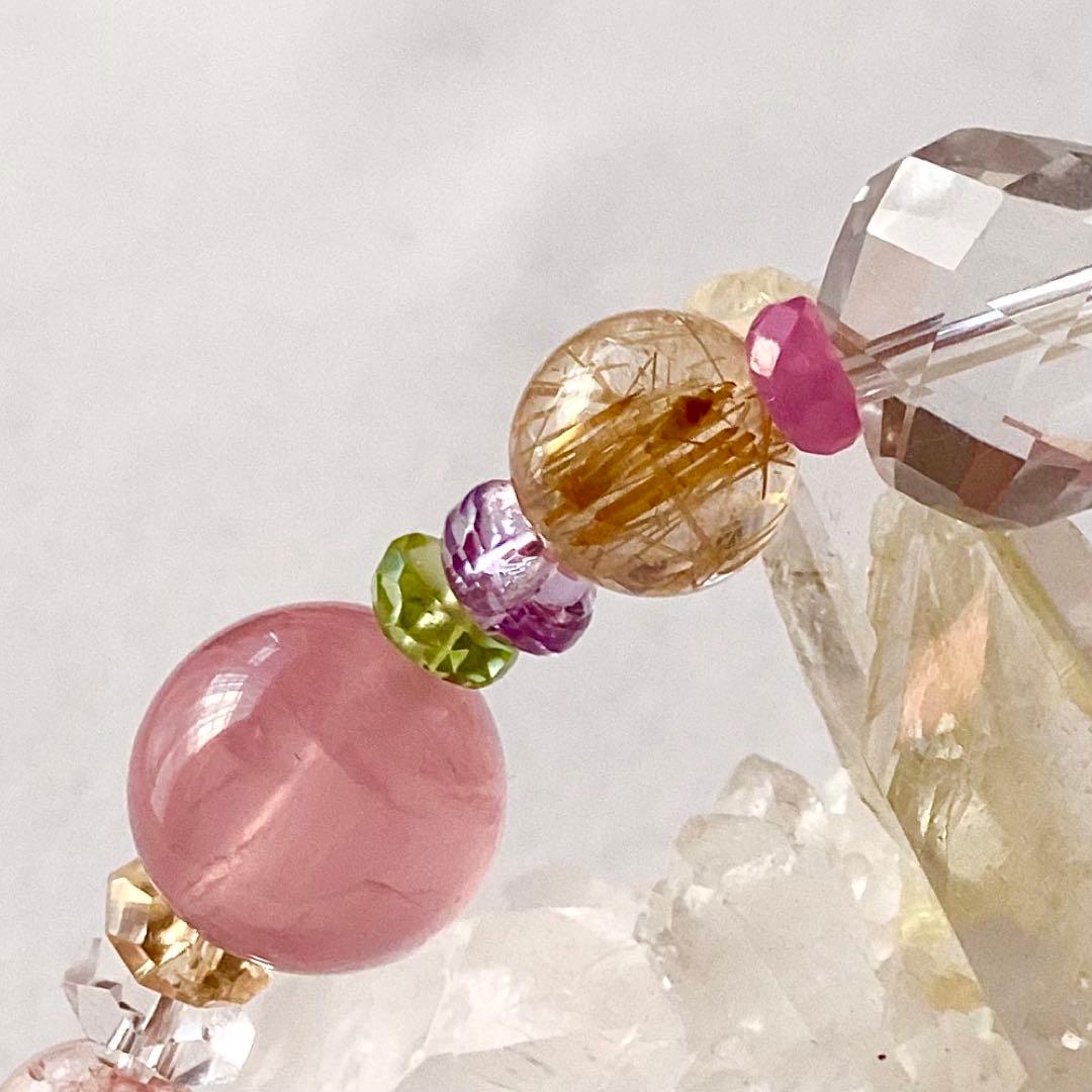 にゃんたま* 様 専用☆ブレスレット ストロベリークォーツ ♪ 388