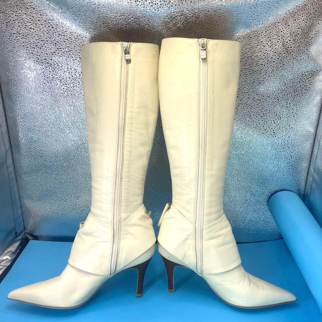 Rebecca Taylor レベッカテイラー ロングブーツ　白　24.5cm