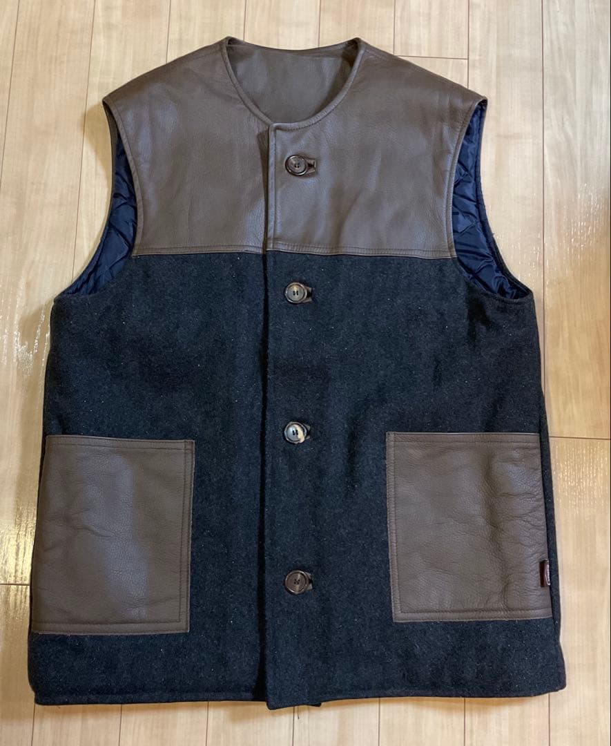 Bradley's レザー/ウール ジャーキンベストnigel cabourn風 良いベストあります》LEATHER JERKIN VEST – ナイジェル・ケーボン