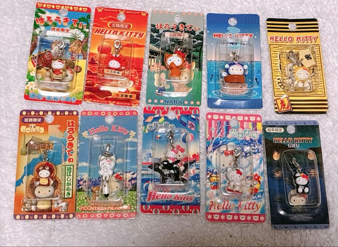 10個セット】ご当地キティ ファスナーマスコット 水族館・動物系 未