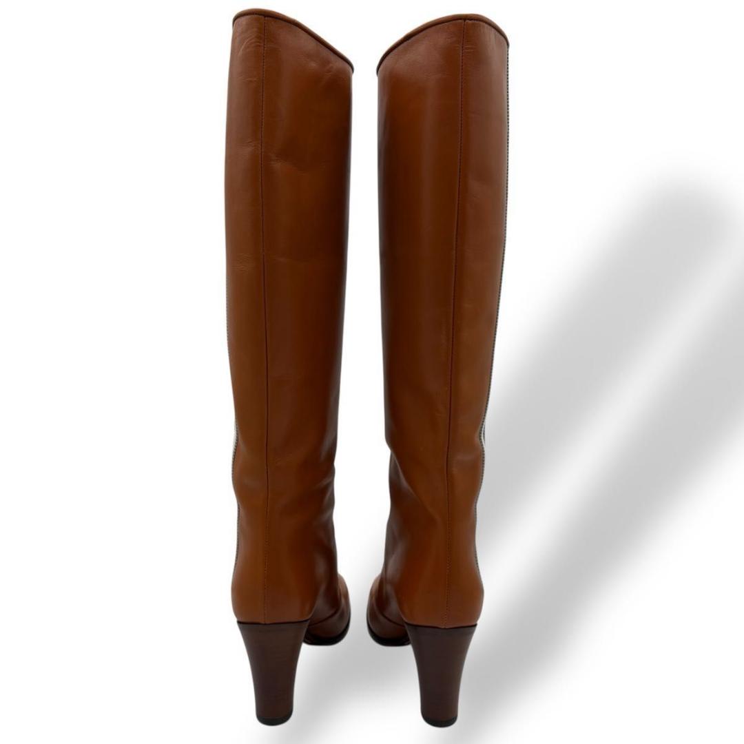 1回のみ GUCCI×adidas ロングブーツ 3本ライン イタリア製 レザー