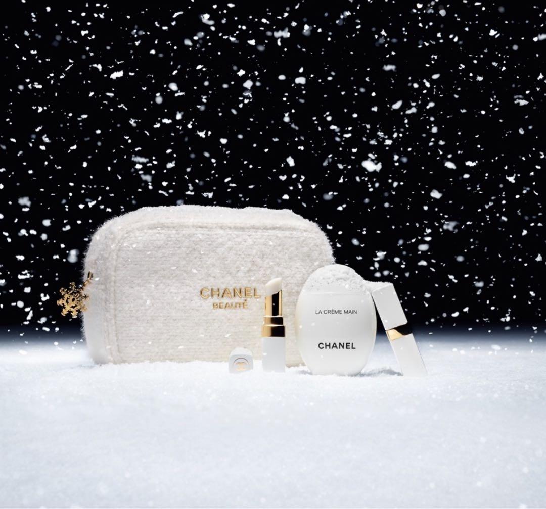 CHANEL シャネル クリスマスコフレ エッセンシャルケアセット 2024 シャネル2024年クリスマスコフレ「雪の結晶チャーム」ポーチ付きメイク