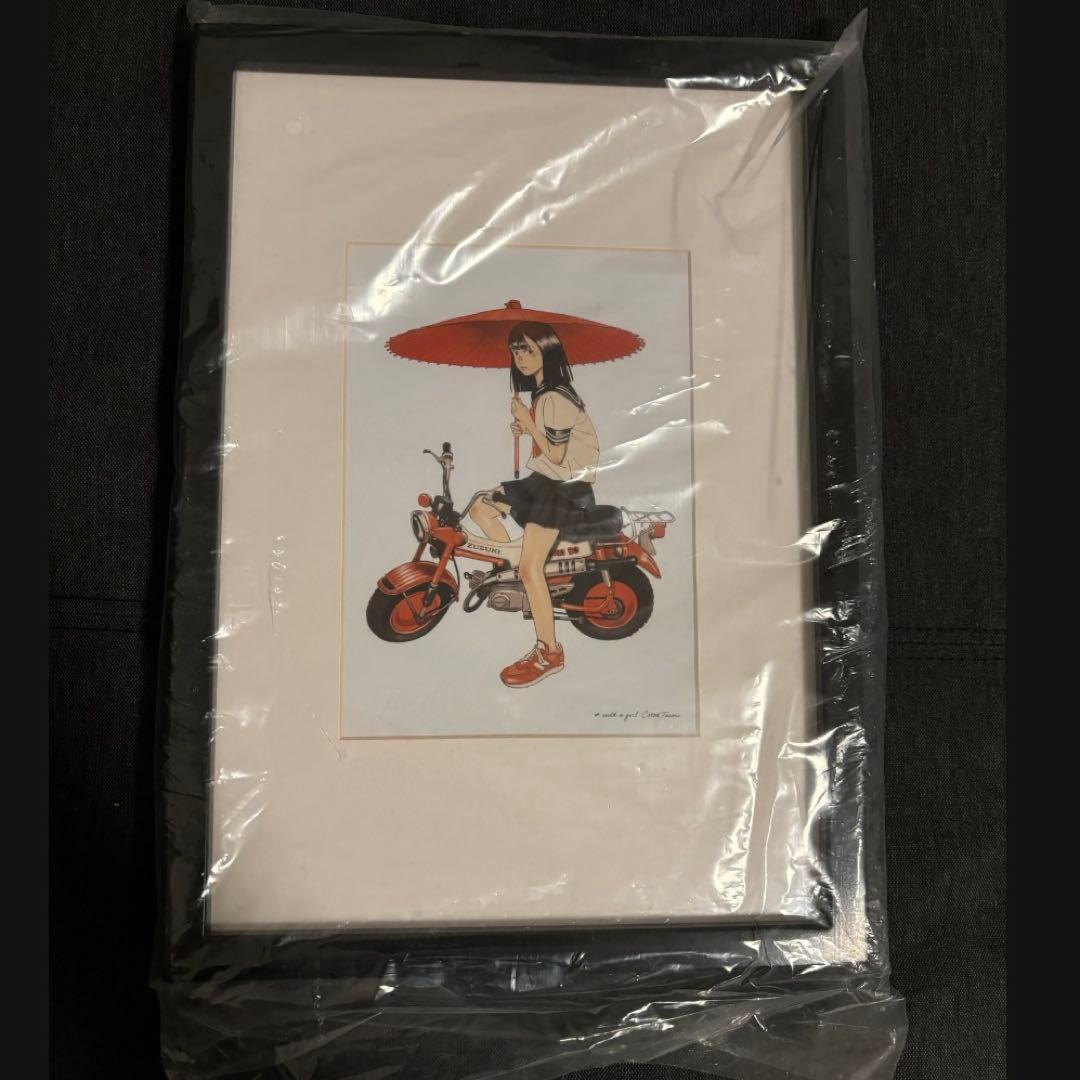 古塔つみ　額装品　with a girl