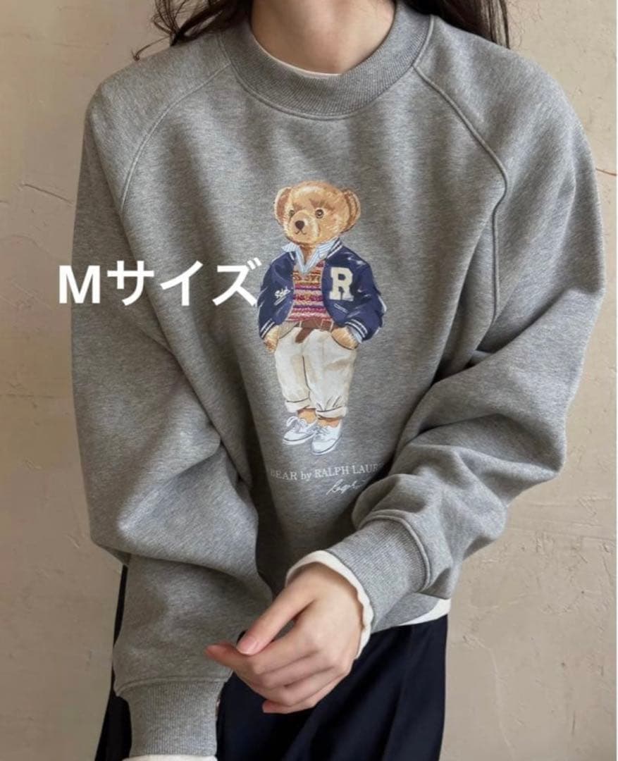 Polo ベア オーバーサイズ フリース クルーネック 可愛いベアトレーナー Polo ベア オーバーサイズ フリース クルーネック
