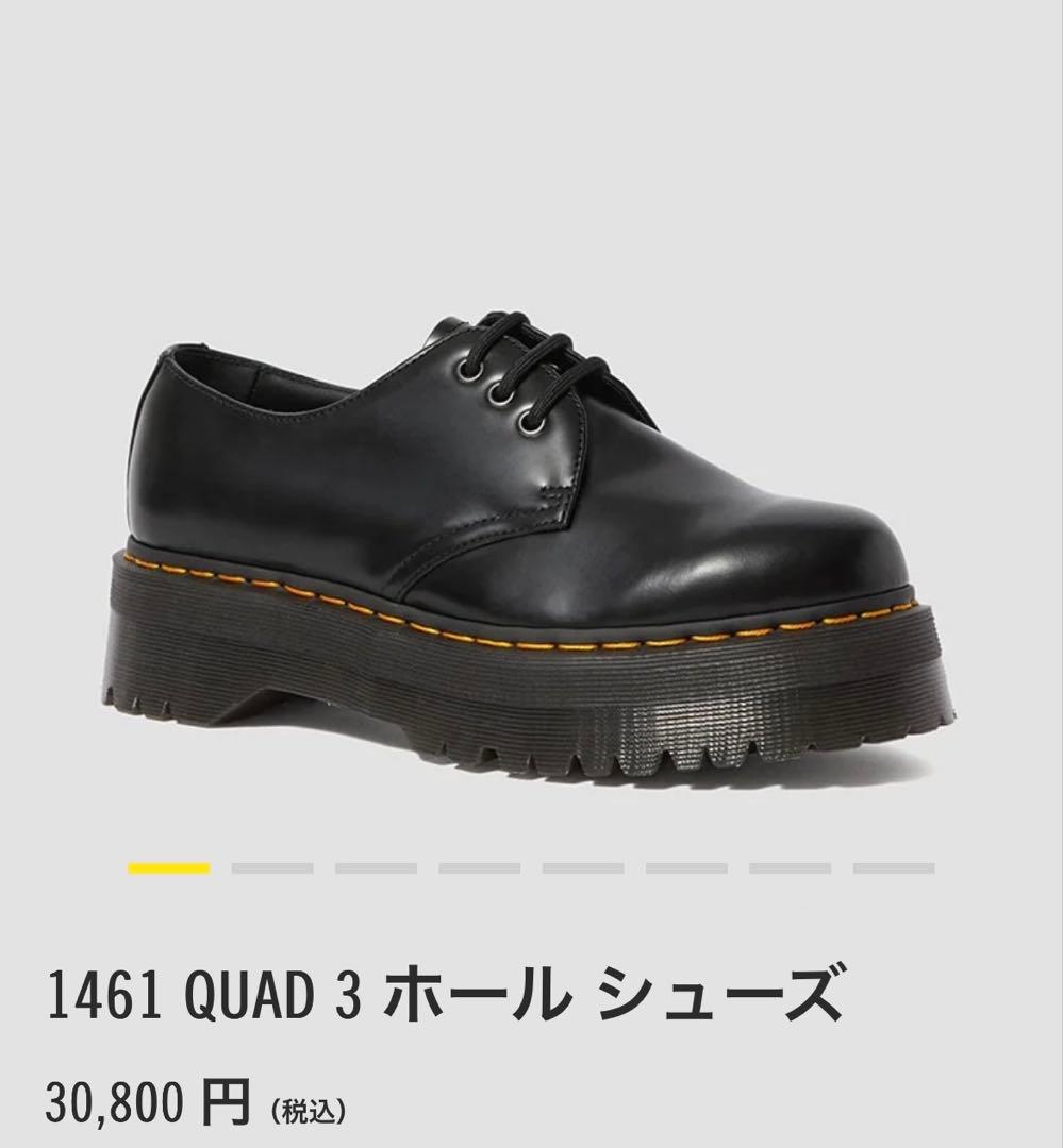 Dr.Martens 1461 QUAD 3 ホールシューズ ブラック　26cm 1461 QUAD 3 ホール シューズ | ドクターマーチン(Dr.Martens