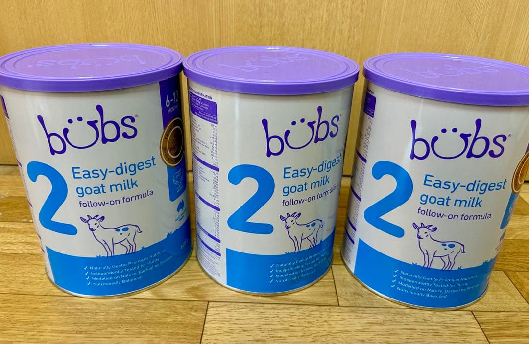 bubs バブス ヤギ 粉ミルク ステップ2 3缶セット Bubs（バブズ）A2 ヤギミルク・ゴート粉ミルク ステップ2（6〜12カ月