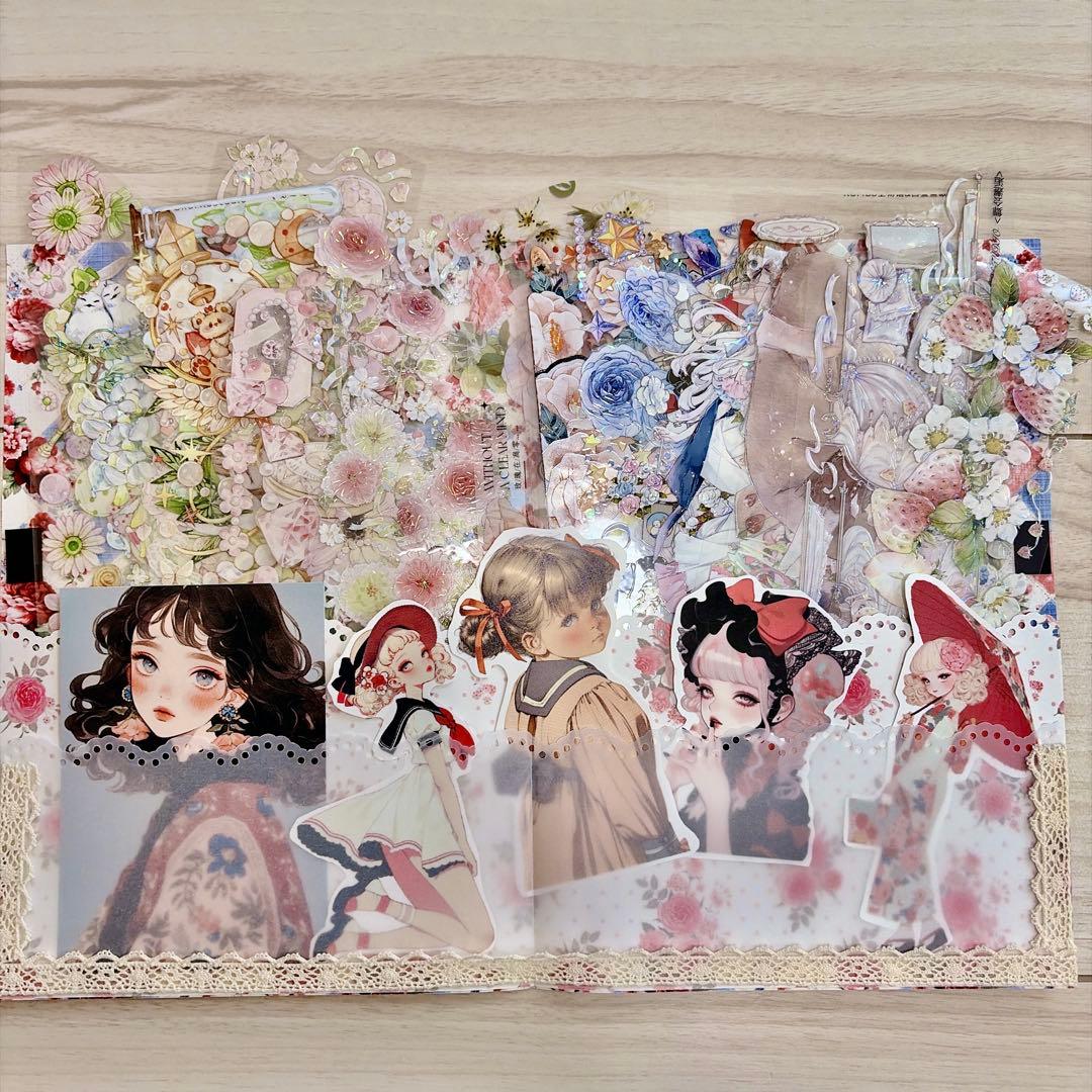 海外マステ切り売り 23種類 ♡コラージュ素材入り おすそ分けファイル