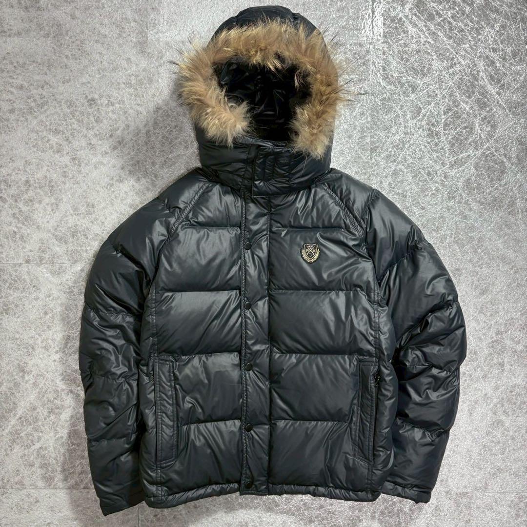 美品 RUSS-K y2k ファー ダウンジャケット 山下智久 光沢 Lサイズ