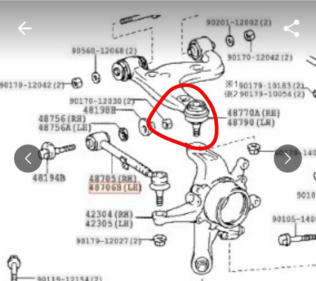 アルテッツァ アッパーアーム.リア用ボールジョイントブッシュ 2個
