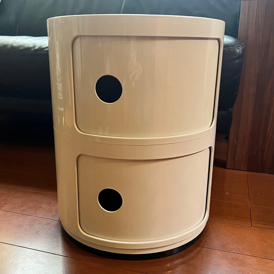 Kartell カルテル コンポニビリ ホワイト 2段 正規品 Componibili/コンポニビリ ストレージ 2段・高さ40cm ［Kartell