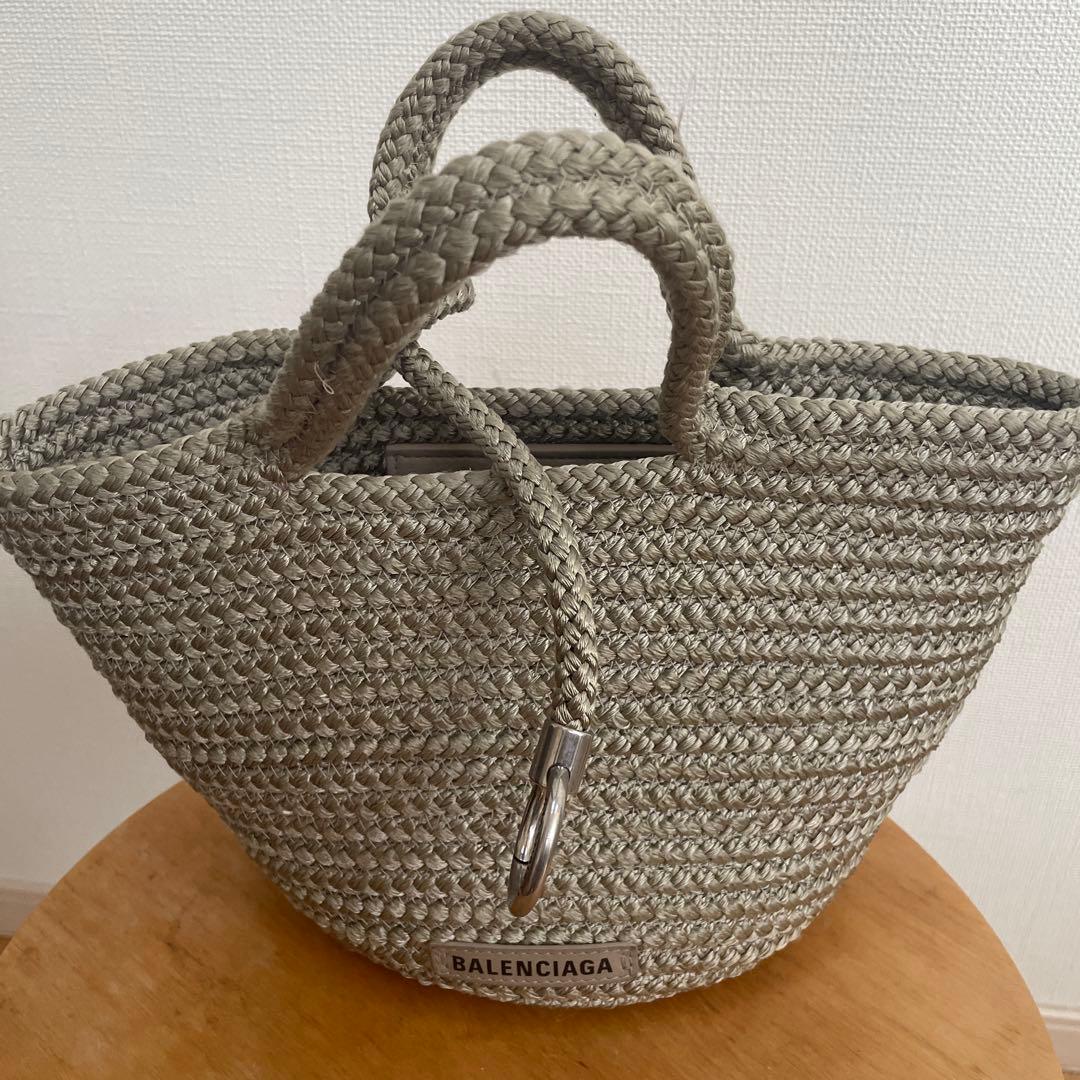 BALENCIAGA かごバッグ グレー バレンシアガ BALENCIAGA バッグ トートバッグ 斜めがげバッグ