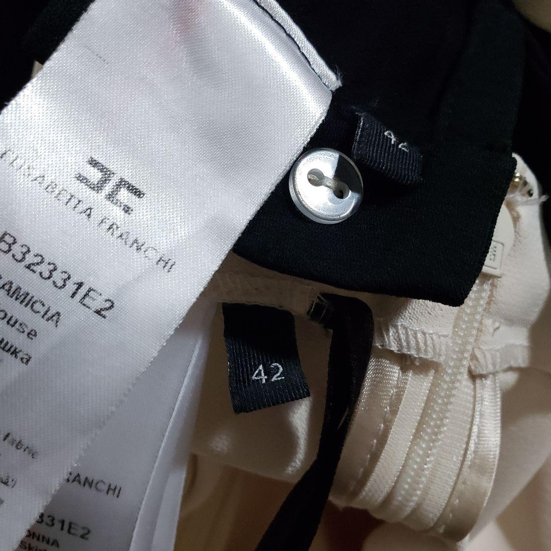 エリザベッタフランキ ワンピース シュミーズドレス スカーフ ボウタイ