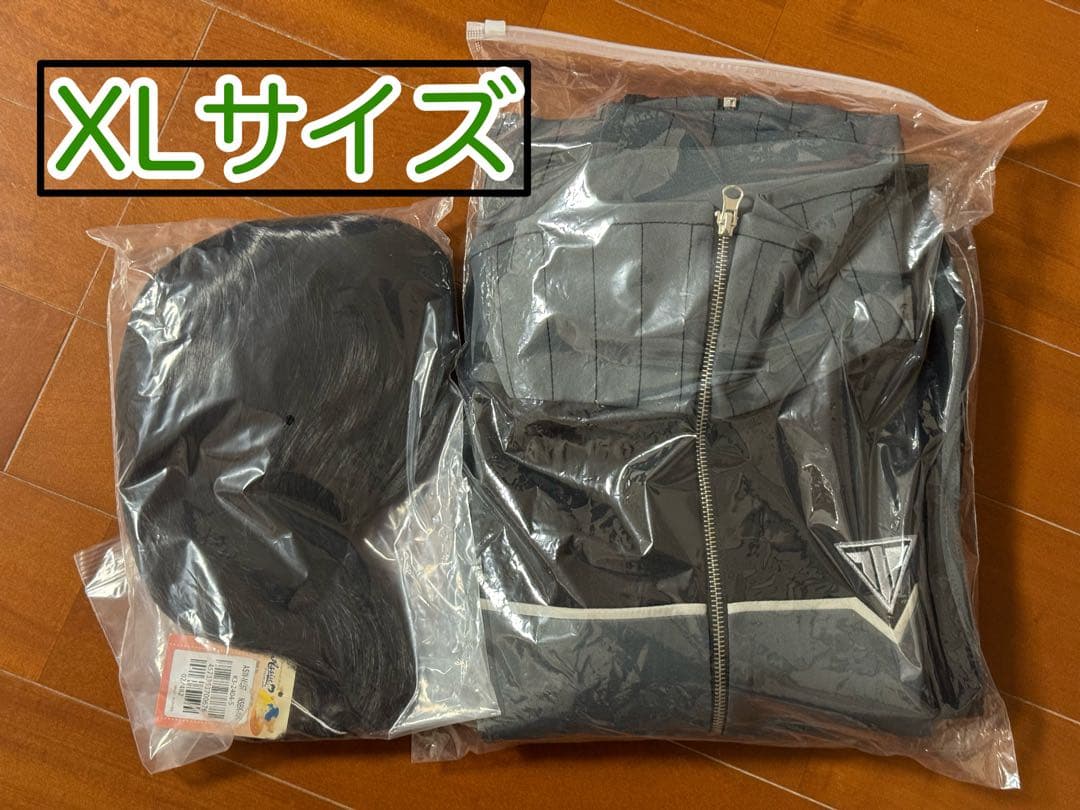 刀剣乱舞 水心子正秀 コスプレ コストモ製 XLサイズ 内番衣装 ウィッグ付き 送料無料】 とうらぶ風 黒×グレー ジャージセット 水心子【内番】