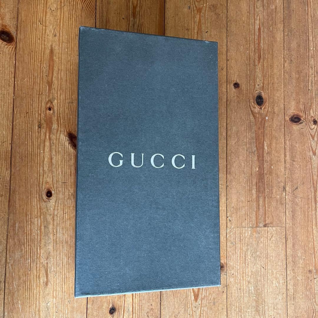 GUCCI グッチ スクエアトゥ ハラコ ミュール シルバーバックル ビーズ