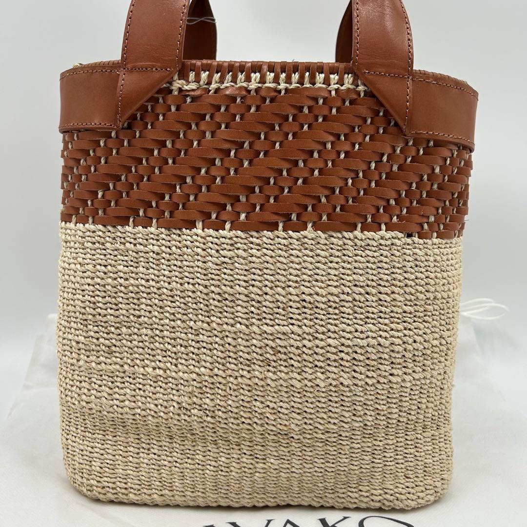 近年モデル✨極美品✨WAKO かごバッグ ハンドバック ラフィア タウンユース