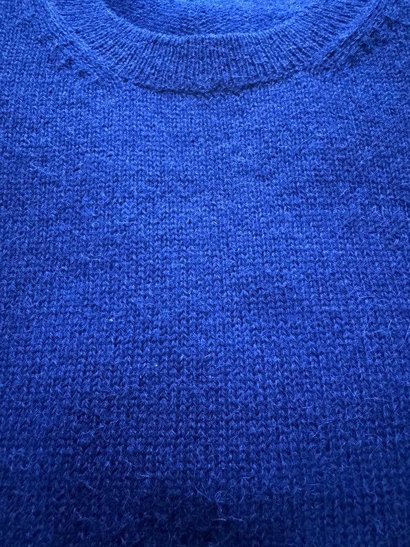 PRADA アルパカ クルーネックニット ブルー サイズ46 - メルカリ