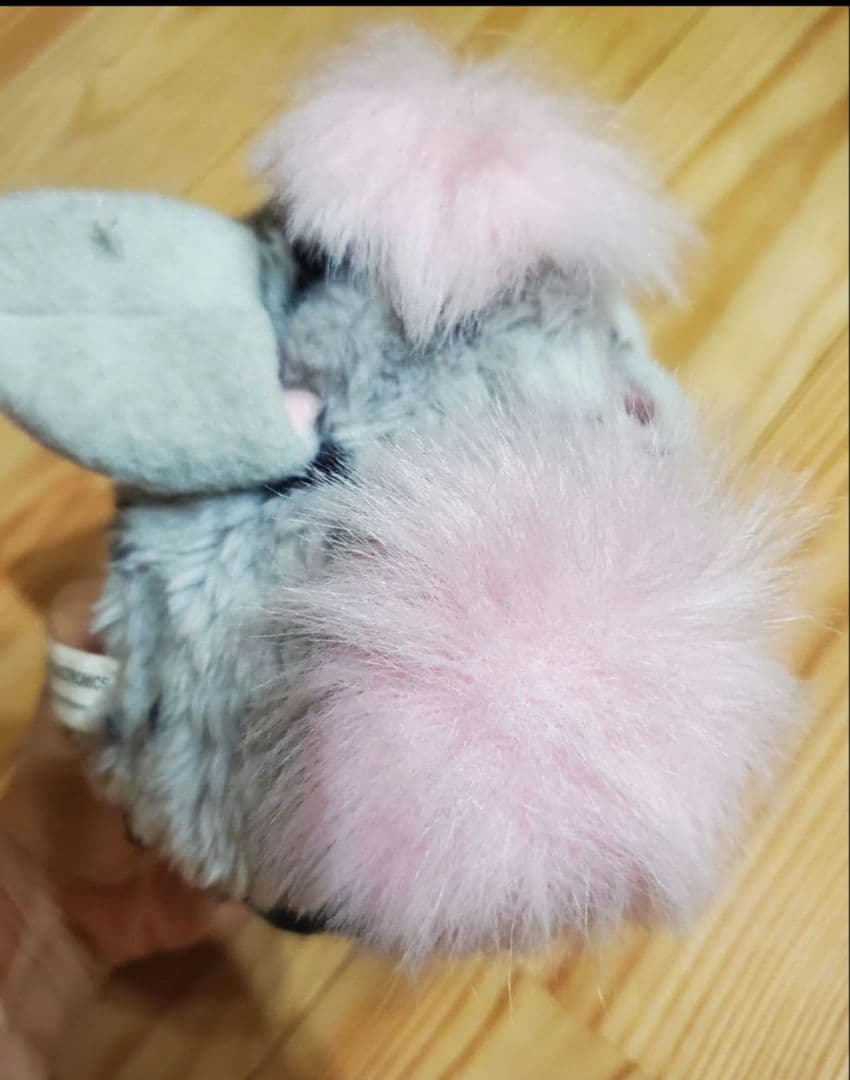 タグ付】初代ファービー Ferby Gray Pink グレー ピンク しま柄 - メルカリ