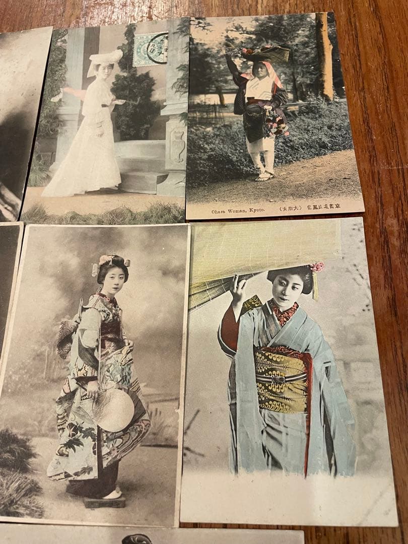 古写真 絵葉書 芸妓 戦前 印刷物 美人 手彩 着物 明治 - メルカリ
