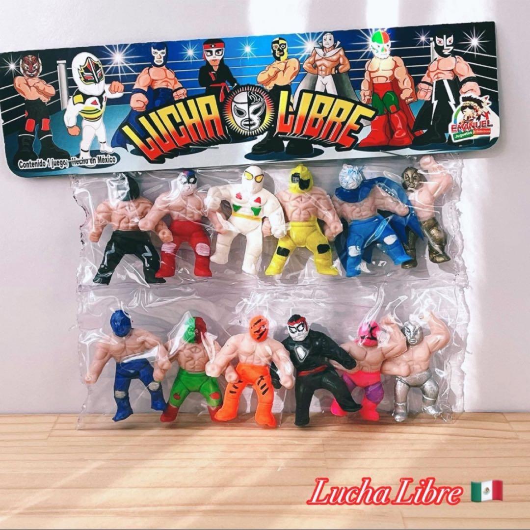 ルチャリブレ プロレス ミニ フィギュア 12体セット メキシコ 雑貨