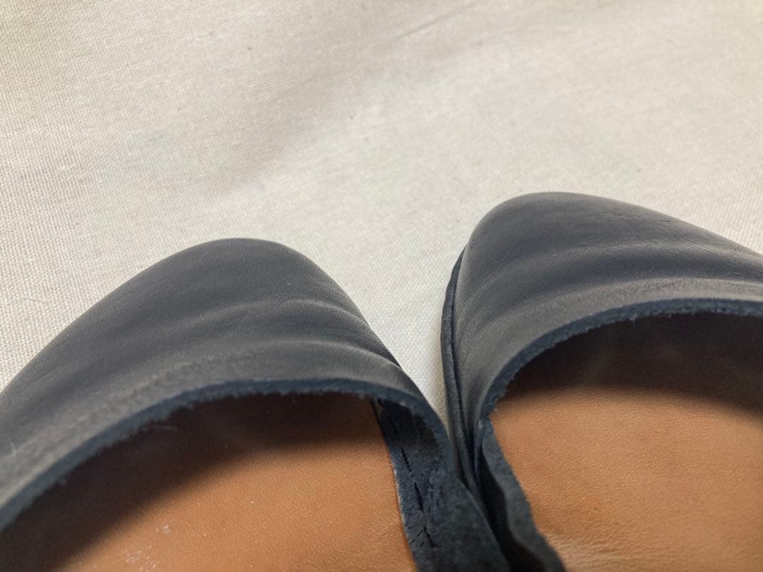 トリッペン　レザーサンダル　黒 24〜24.5cm