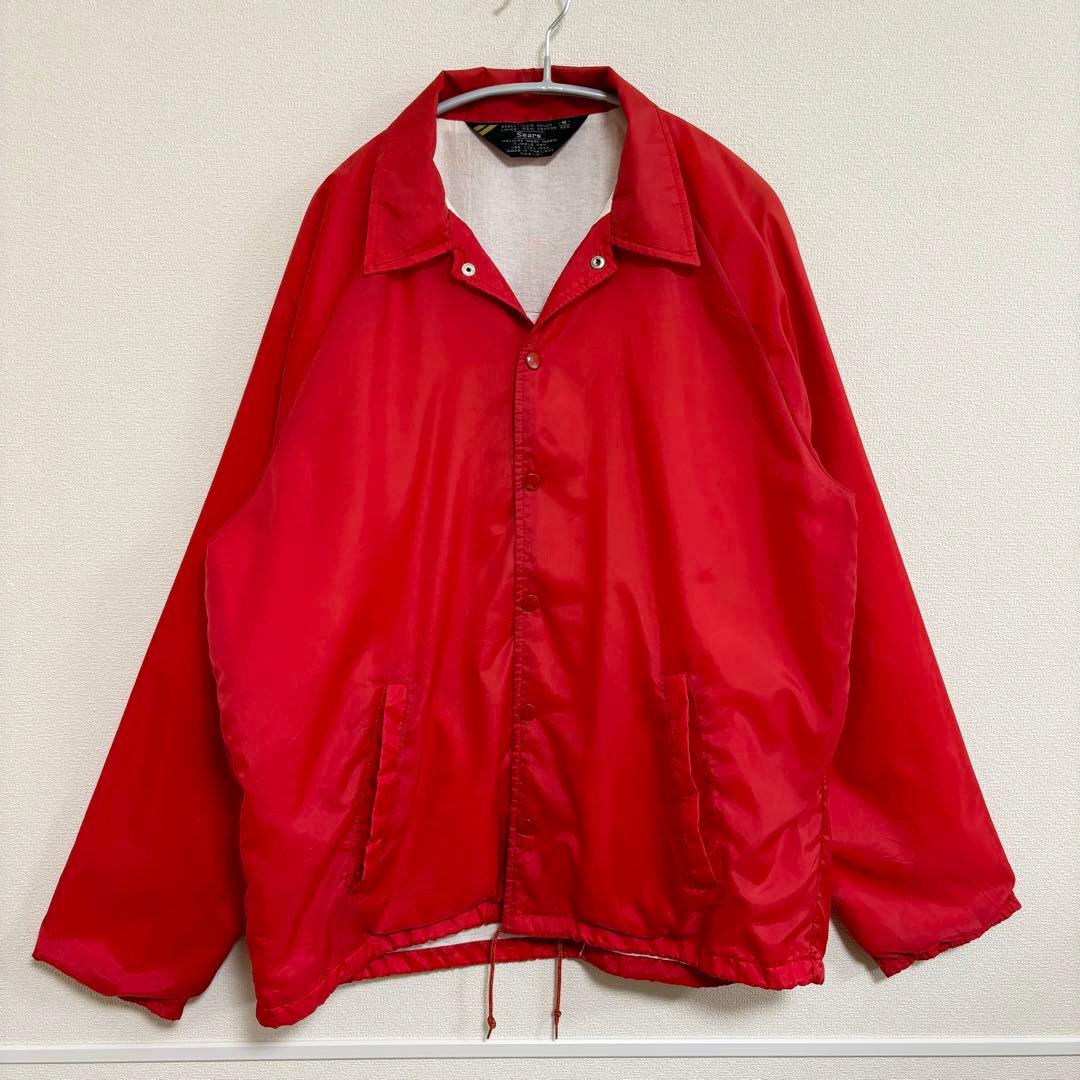 70s Sears シアーズ ナイロン コーチジャケット 三角タグ US古着 M
