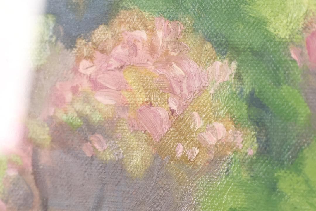 石川直様専用 橋本博英 「 八重桜咲く 」 油彩F6号 青木画廊 BJ235