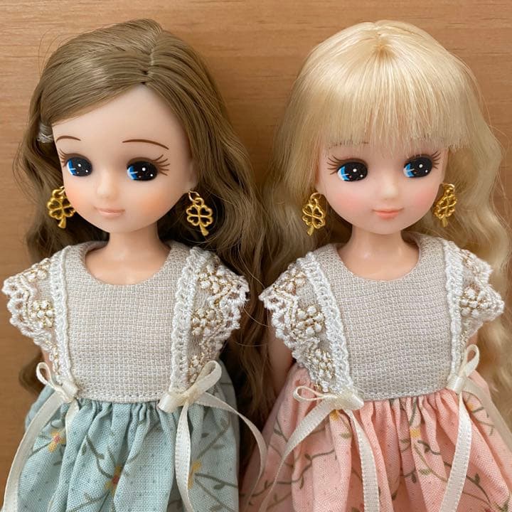 リカちゃん ハンドメイド 双子コーデ 花柄ワンピースセット ドレス 服