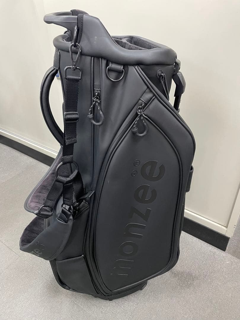 monzee ブラック キャディバッグ Yahoo!オークション - 【美品】モンジー monzee スタンドキャディバッ