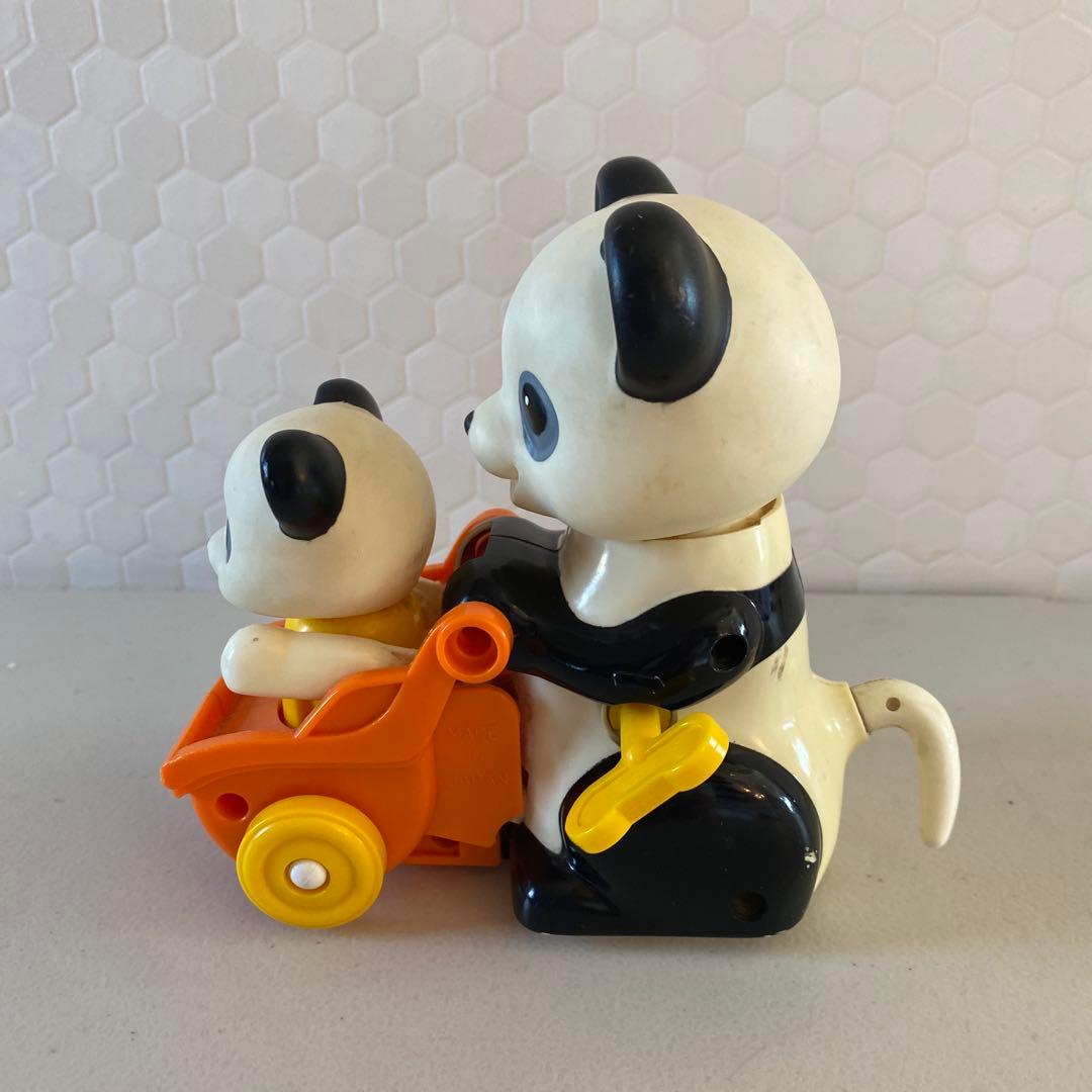 昭和レトロ 玩具 親子 パンダ ゼンマイ - メルカリ