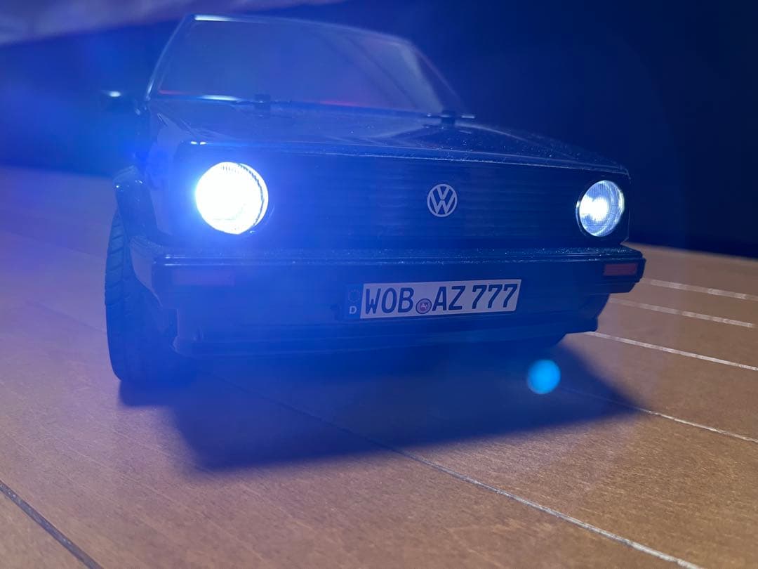 【中古】TAMIYA ゴルフ2ボディ (MF-01Xシャーシ) プロポ付き 1/10RC フォルクスワーゲン ゴルフII GTI 16V ラリー (MF-01Xシャーシ