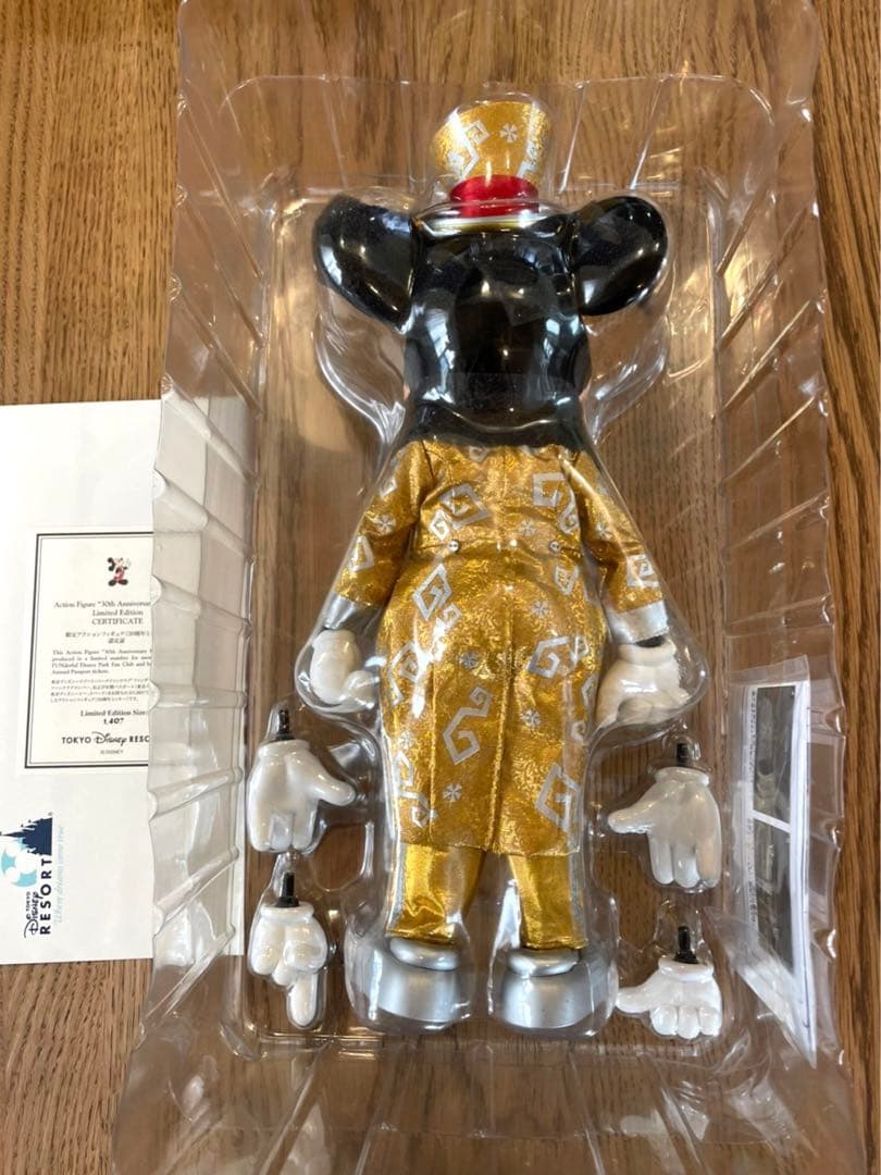 ディズニー 30周年 ミッキーマウス アクションフィギュア 金コス