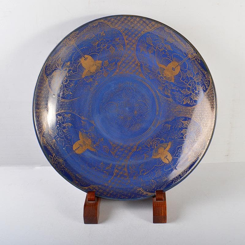 伊万里焼　古伊万里　瑠璃金彩　飾皿　大皿　直径約41㎝　C　5652C 有田焼やきもの市場 | 有田焼 古伊万里金彩牡丹 8寸皿 | 皿類 - 大皿