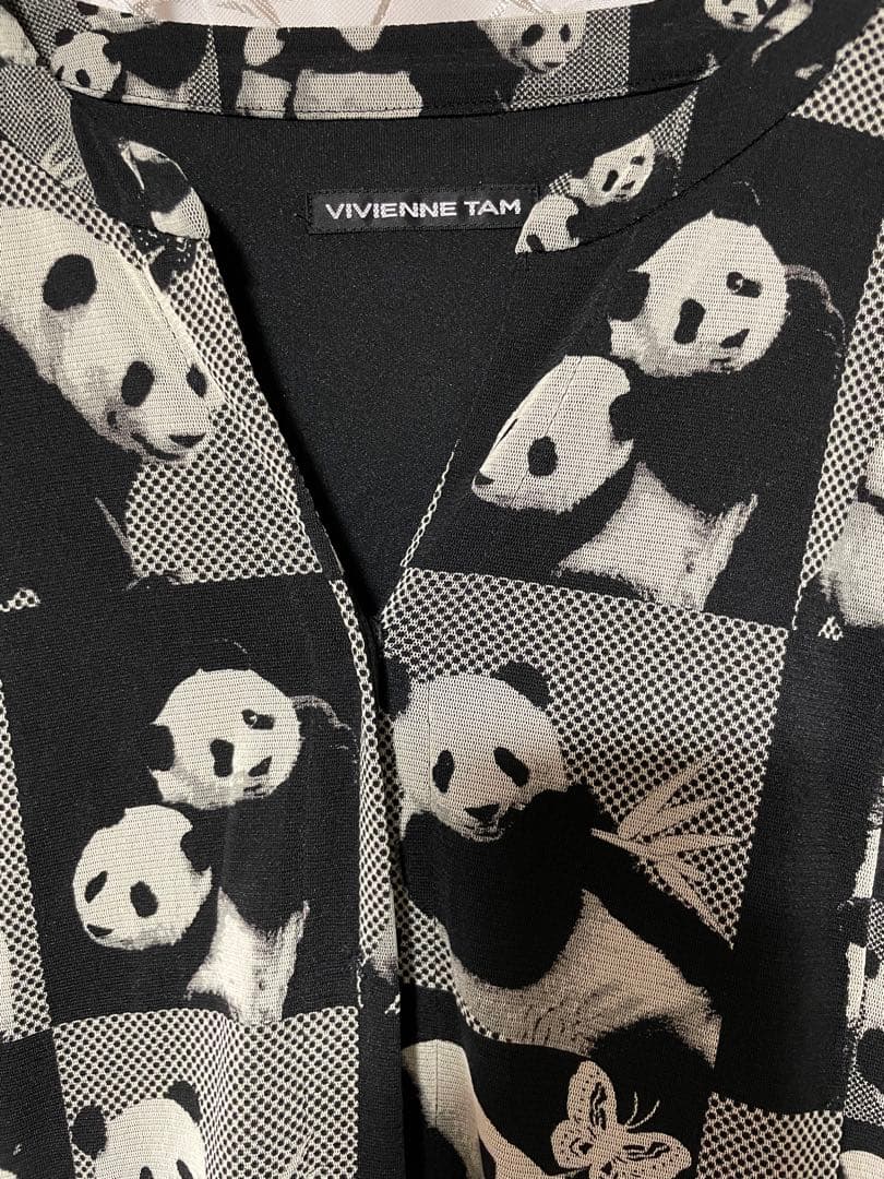 ヴィヴィアンタム パンダ柄ワンピース - メルカリ