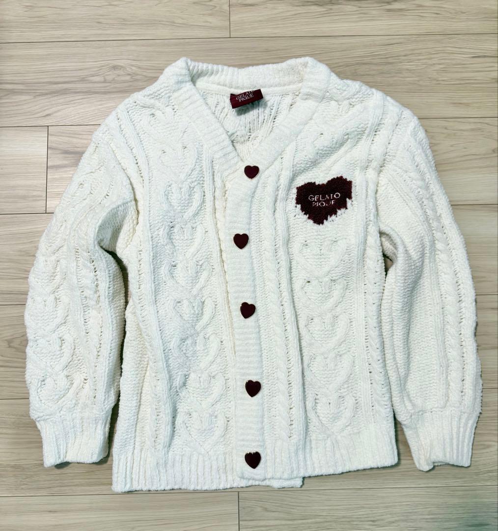 ジェラートピケ 2025 Valentin ハートアラン カーディガン - メルカリ