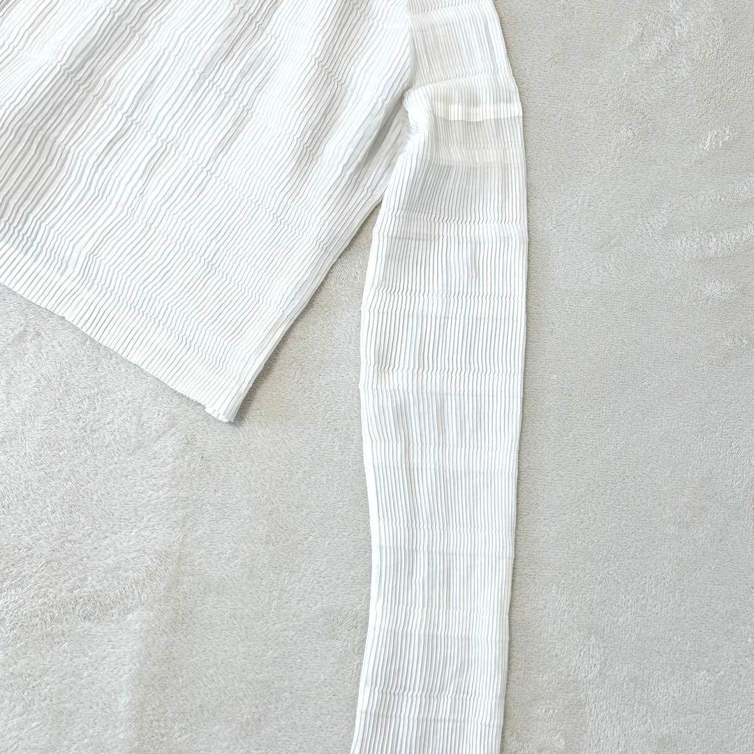 専用 ISSEY MIYAKE プリーツ ホワイト 変形 長袖 カーディガン