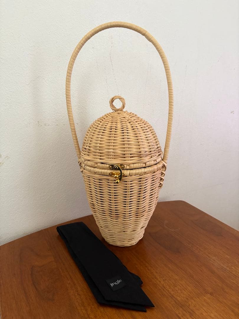 girlish ガーリッシュ どんぐりバッグ 一度のみ使用】GIRLISH ガーリッシュ jingle どんぐりラタンバッグ