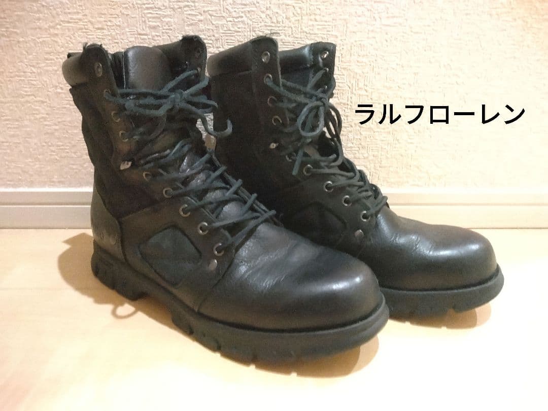 ラルフローレン編み上げブーツRRLポロスポーツコンバットブーツ