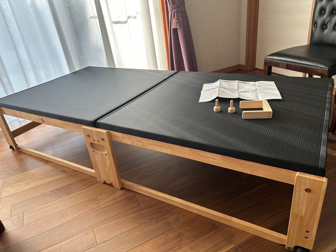 中井木工　折りたたみベッド シングル　ブラック畳 中居木工 折りたたみベッド 折り畳みベッド 畳ベッド 黒畳 シングル