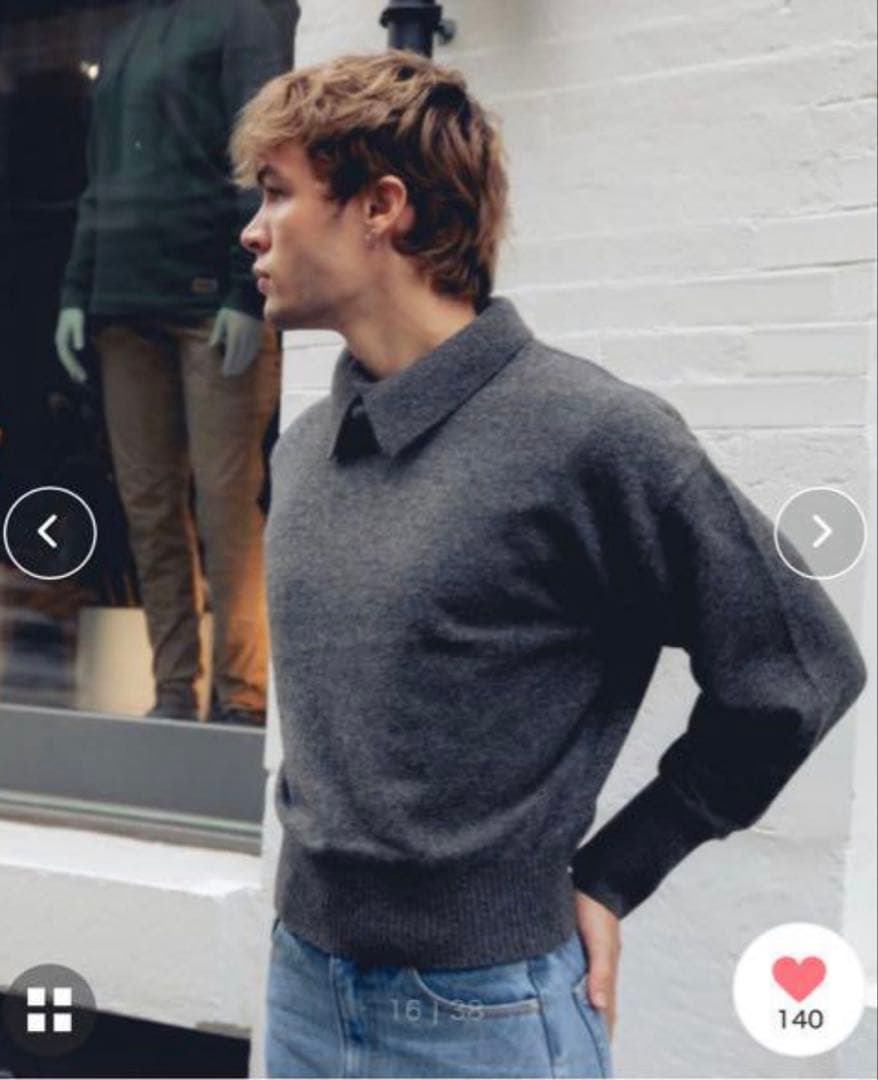 Apartment Three カシミヤブレンドセーター 襟取り外し可 - メルカリ