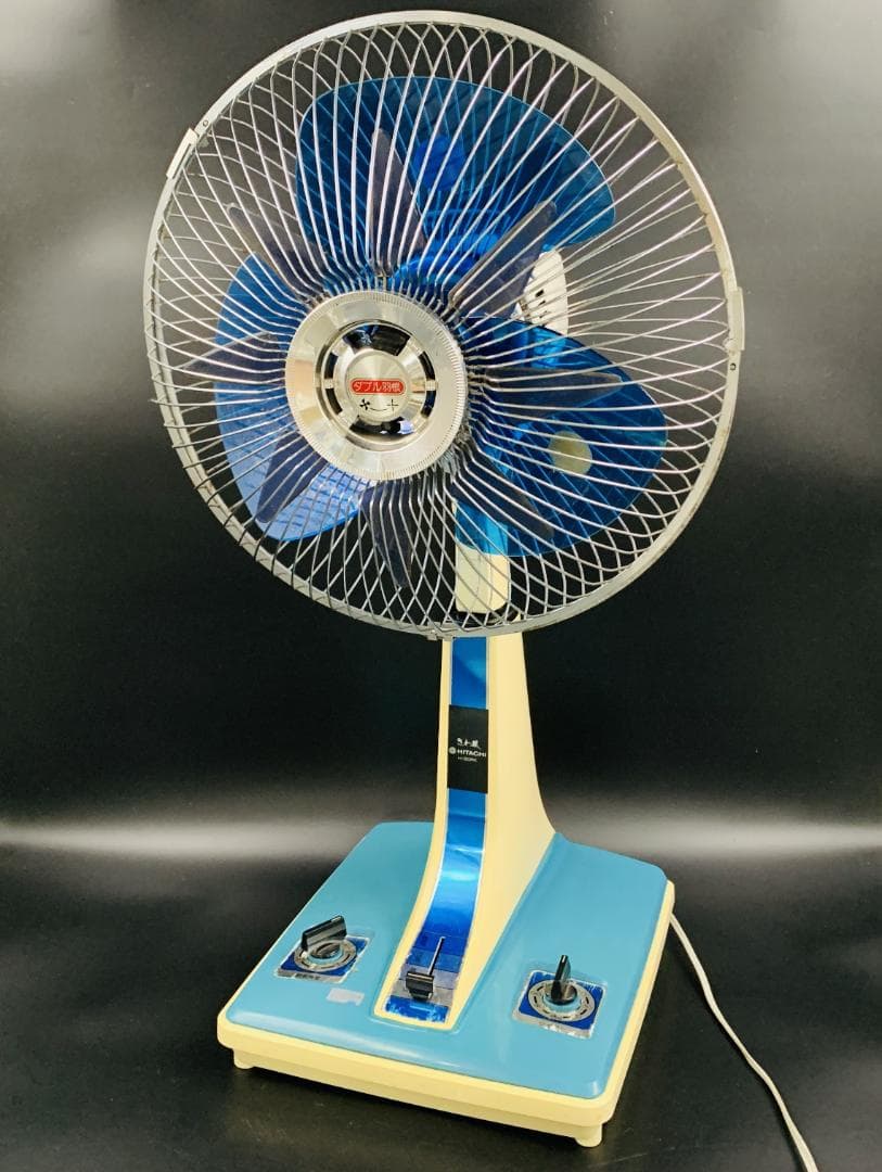 昭和レトロ 当時物 日立 ダブル羽根扇風機 さわ風 H-30FK 形【完動品