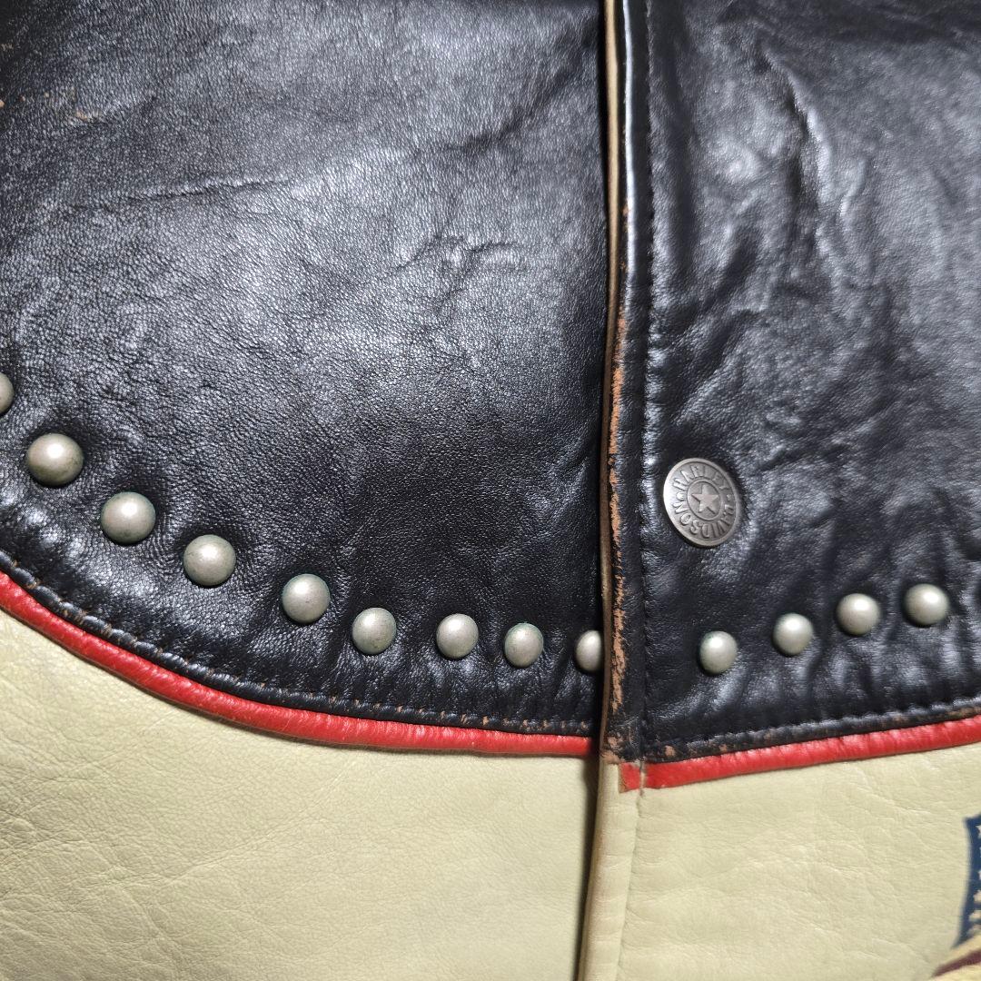 ら*き様 【Harley Davidson レザースタジャン スタッズ 】羊革 - メルカリ