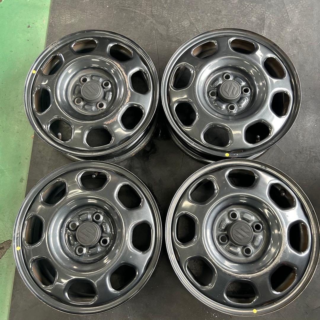 中古ホイール15X4.5　スズキハスラー純正スチール4本セット 4本 中古 SUZUKI スズキ ハスラー 純正 スチールホイール 15インチ 4.5