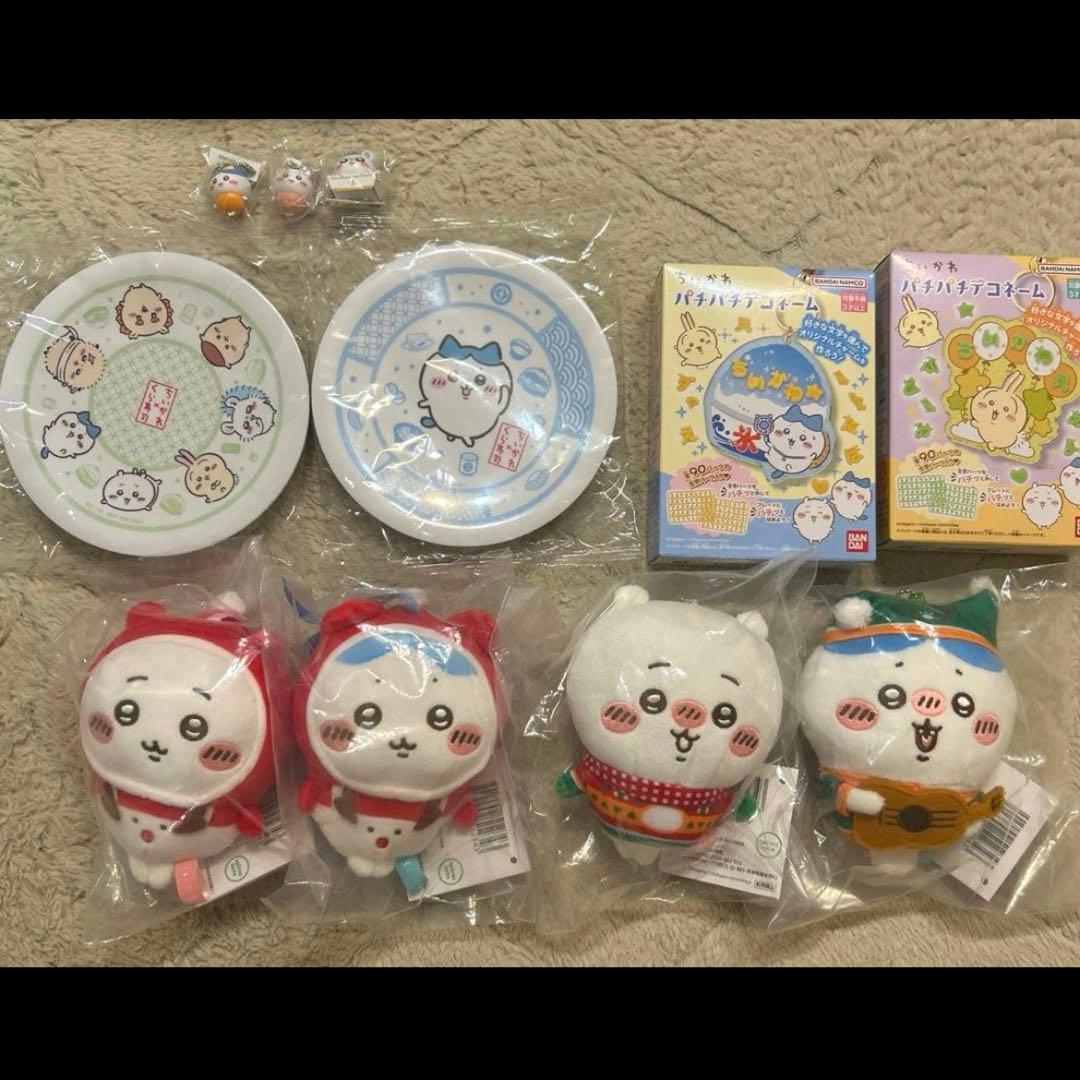 値下げ！ちいかわ　まとめ売りセット(パチパチデコネーム、くら寿司、エニマイくじ) ちいかわ】パチパチ楽しい新食玩「ちいかわパチパチデコネーム」を