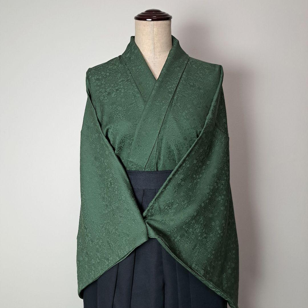 弓道 和服 着物 審査 緑色 紋付 - メルカリ