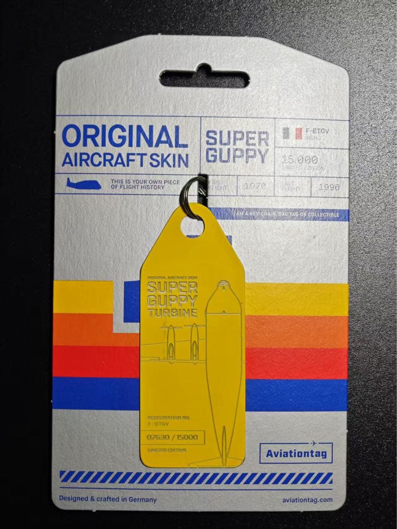 スーパーグッピー Aviationtag 黄色 スーパーグッピー Aviationtag 黄色 スーパーグッピー Aviationtag