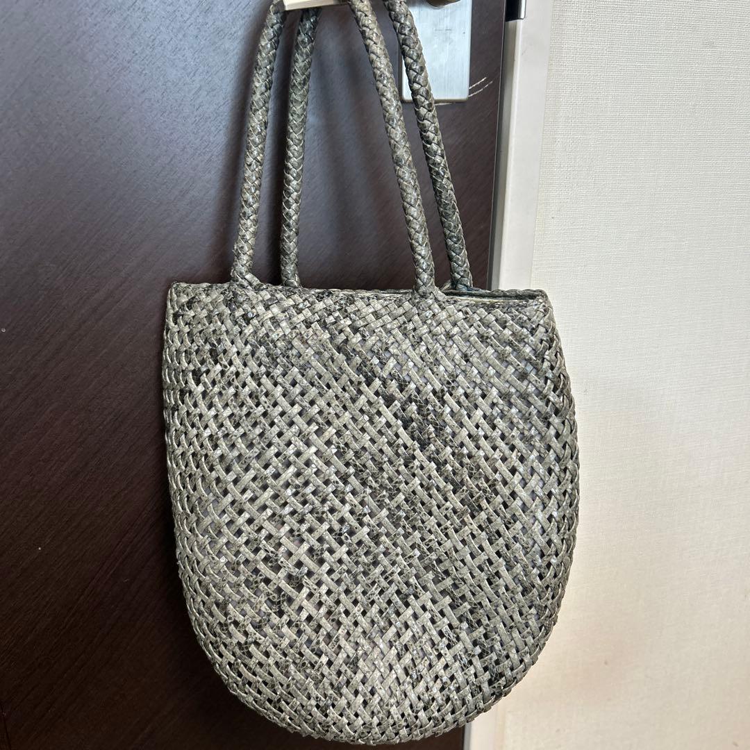 か*ん様 希少品　銀座ヨシノヤ　革編み込みメッシュトートカゴバッグ か*ん様 希少品 銀座ヨシノヤ 革編み込みメッシュトートカゴバッグ
